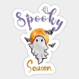 Cute ghost wishing you a spooky season Sticker